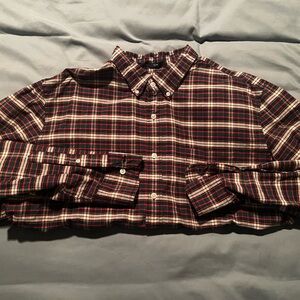 J. Crew Red and Blue Plaid Button Down Shirt